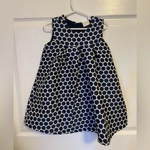 Jusbe navy, cream and gold lurex dress